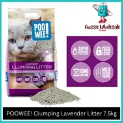 POOWEE! Clumping Lavender Litter 7.5KG, Grey, (Pack of 1)