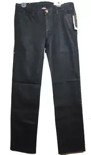 New Marc ECKO RED sz 13 Black JEANS Peruzzi 34" Straight Leg Rhino Charm L Pants