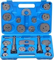 Swpeet 22Pcs Heavy Duty Disc Brake Piston Caliper Compressor Rewind Tool Set Wind Back Tool Kit, Compressor Rewind Tool Set for Brake Pad Replacement Reset, Fits Most American European Japanese Autos