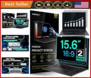 15.6" Privacy Screen Filter Anti-Glare Blue Light Protector for Laptop/Monitor