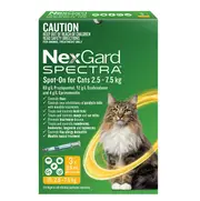 NexGard Spectra 2.5 - 7.5kg Cat Flea Tick & Worm Spot-On