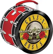 AQUARIUS Guns N Roses Drum Shaped Fun Box - Sturdy Tin Storage Box with Plastic Handle & Embossed Front Cover - Officially Licensed Guns N' Roses Merchandise & Collectible Gift