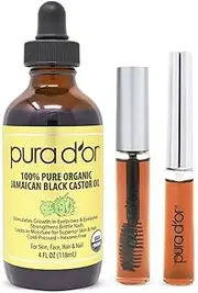 PURA D'OR Organic Jamaican Black Castor Oil, Natural Smoky Scent