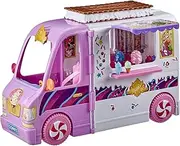 Disney Princess Comfy Squad Candy Truck Playset with 16 Accessories Play Ice Cream Parlour Toy for Girls from 5 Years