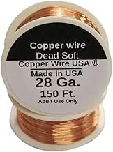 Bare Copper Wire/Choose : 10 Ga to 30 Ga (28 Ga 150 Ft Spool)