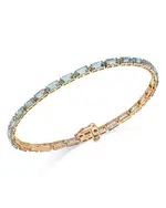 Bloomingdale's Fine Collection Swiss Blue Topaz Bangle Bracelet in 14K Yellow Gold
