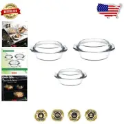 Versatile Round Borosilicate Casserole Dishes Set – Dishwasher and Oven Safe