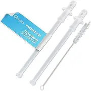 2 x DL-pro Milk Suction Tube for Delonghi 5313246091 + Brush 17 cm for ECAM656.55 ECAM656.75 Primadonna Elite Coffee Machine, Fully Automatic Coffee Machine