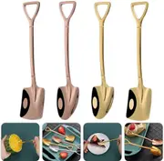 4 Pcs Shovel Shape Spoon Tea Coffee Sugar Cake Scoop Dessert Ice Cream Spoon