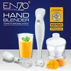 Enzo White Electric Hand Held Kitchen Immersion Mini Hand Stick Blender