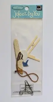 MINI Iron Ironing Board Hangers Jolee's By You Scrapbooking Embellishments RARE