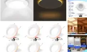 5/6 Inch LED Recessed Light with Night Light, Dimmable, 9W=85W, 3000K Warm