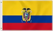 Large 3×5 FT Ecuador Flag, Big 75D Ecuadorians National Outdoor Banner,DecorGarden With Brass Gromment