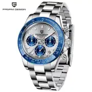 PAGANI DESIGN Watch Waterproof Chronograph Date Men Quartz Watches Steel Band