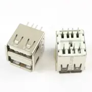 10Pcs Dual USB 2.0 8 Pin 8P DIP Type A Female PCB Socket Connector DIY
