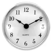 3.1" 80mm Quartz Arabic Clock Insert, Fit 75mm/2.4", Silver/White, Style 17