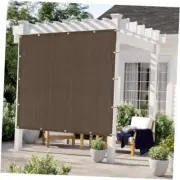 8x12 FT Sun Shade Cloth with Grommets Pergola Shade Cover 95% 0 8'X1 2' Brown