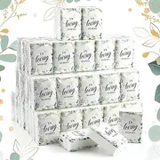 100 Packs in Loving Memory Funeral Facial Tissues Travel Size Pocket Tissues Funeral Favors Small Mini Travel Tissue Packs Individual Tissue Packs Soft Paper Facial Tissues for Celebration of Life