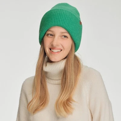 C.C Women Basic Everyday Best Selling Solid Long Folded Cuff Beanie Winter Hat