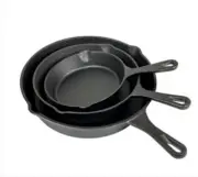 Frying Pan: Randy And Travis Machin 3 Pcs Cast Iron Skillet Set