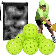Outdoor Hole Balls, Fluorescent Balls for Outdoors, 40 Holes Hole Balls, High Bounce, Fluorescent Sports Accessories, High Visibility Outdoor Accessories with Mesh Bag for Indoor Use