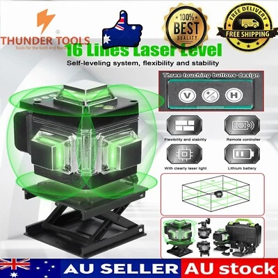 Thunder Tools Professional 16 Lines Laser Leveling Tool Omnidirectional Ground