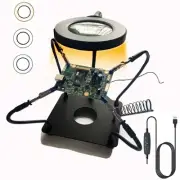 Soldering Station Helping Hands with Magnifying Glass with Light Third Hand S...