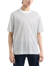 Emporio Armani Micro Eagle Chevron Print Tee