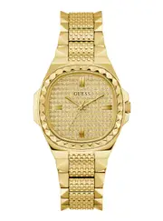 GUESS Champagne Rebellious Glitz Watch in Gold