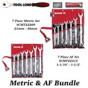 Sidchrome Metric & AF Ring & Open End ROE Spanner Combo Set SCMT22209 SCMT22413