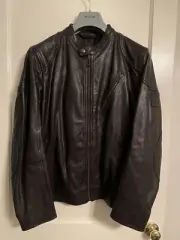NWT Belstaff Maxford 2.0 Leather Biker Jacket - Size 58