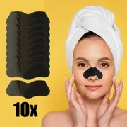 10pcs Nose Charcoal Patches - Blackhead Remover Deep Cleansing Peel-Off Mask AU