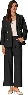 [Allegra K] Women's Blazer Sets Women 2 Piece Outfits Dressy Business Work Office Casual Blazer Pant Suits