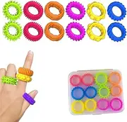 BCHKO 12 Pack Fidget Toys for Kids, Sensory Rings, Fidget Rings, Sensory Toys for Children with Autism, Quiet Fidget for Anxiety in The Classroom