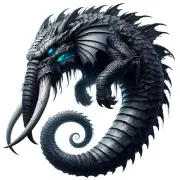 Dark Makara Sea Creature 3" DnD Myth Legend Mythology Gaming Hobby Decal
