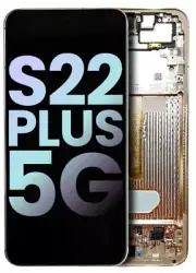 OEM Original Samsung Galaxy S22 Plus 5G OLED Display Gold Frame (Service Pack)