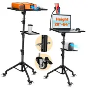 Projector Tripod Stand with Casters: Projector Stand 28-54in Height