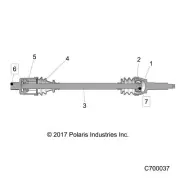 Polaris Outer Joint, Genuine OEM Part 2208046, Qty 1