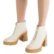 Sorel Women’s Brex Waterproof Platform Block Heel Chelsea Boot Zip - 8.5 White