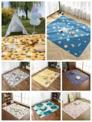 180x210CM Extra Large Soft Cotton Kids Play Mat Rug Crawling Blanket Non-Slip