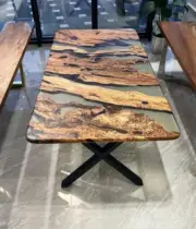 Clear Epoxy Table, Epoxy Resin Table, Superclear Epoxy Table, Epoxy wooden Table