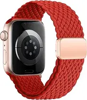 Braided Solo Loop for Apple Watch Band 46mm 40mm 41mm 38mm 44mm 45mm 42mm Ultra 2 49mm Men/Women,Magnetic Stretchy Nylon Sport Wristband Strap for iWatch Bands series 10/9/8/Ultra/7/6 5/4/3/2/1/SE 2nd gen/SE 40 44 38 42 41 45 mm