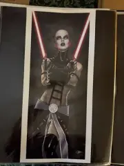 Star Wars Celebration V limited art print Asajj Ventress by Marc Wolfe LE 250