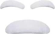 Old Man Mustache and Eyebrows - Eyebrow and Beard Stickers, Fake White Mustache and Eyebrows, Simulated Santa Claus Facial Hair Costume, Old Man White Moustache and Eyebrows Set for Kids Play Props