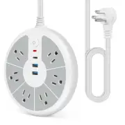 Ultra-Thin Cord Power Strip Fast USB C - 6-Outlet Power Strip Surge Protector...