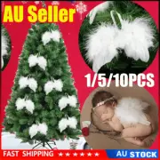 White Feather Star Bauble Hanging Christmas Tree Ornament Xmas Party Decor ZV