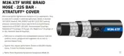 3/8" x 80" Gates Braided Hydraulic Hose Abrasion, Fire, Oil, Weather Resistant