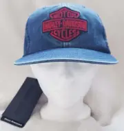 Harley Davidson Denim Cap / Hat - NWT Mens Snapback Denim One Size