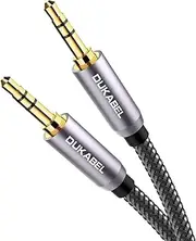 DUKABEL Top Series 3.5mm AUX Cable Lossless Audio Gold-Plated Auxiliary Audio Cable Nylon Braided Male to Male Stereo Audio AUX Cord Car Headphones Phones Speakers Home Stereos (4 Feet /1.2 Meters)