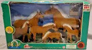Blue Grass Farms SET of 6 HORSES Soft Mane & Long Tail Toy Concepts -New in Box-